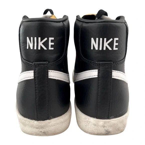 NIKE • Black & White High Top Blazer Mid '77 Vintage Unisex Sneakers Shoes - Picture 4 of 11